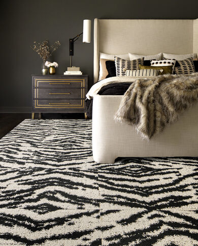 FLOR Into The Wild area rug shown in Black