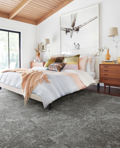 FLOR runner rug Tailored Touch shown in Stone