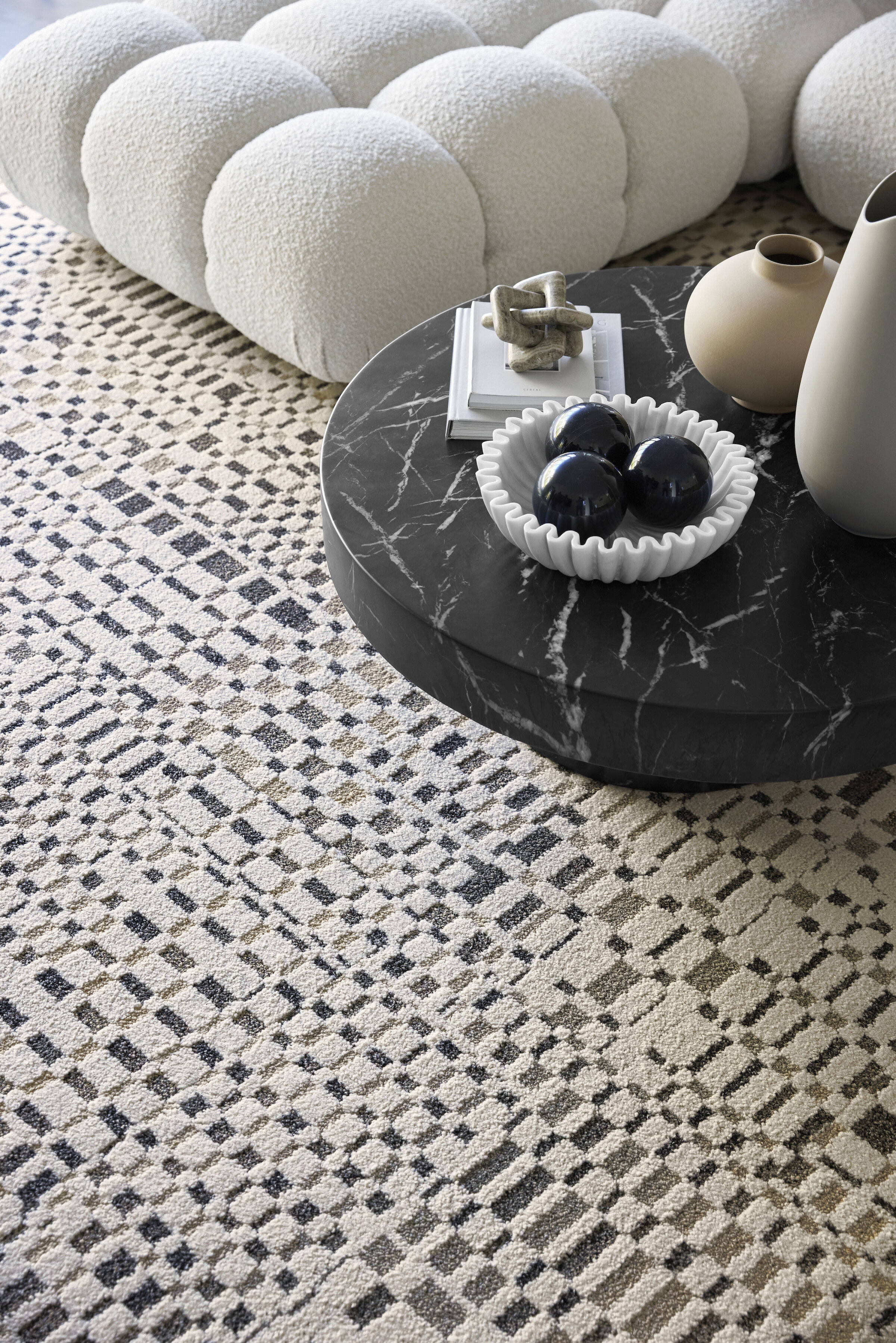 Off the Grid: Modern Checkerboard Pattern Area Rugs