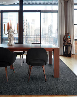 Tweed Indeed - Black: Patterned Area Rugs & Carpet Tiles by FLOR